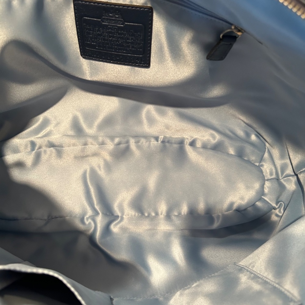 Coach Madison Python Embossed Denim Blue Leather … - image 8